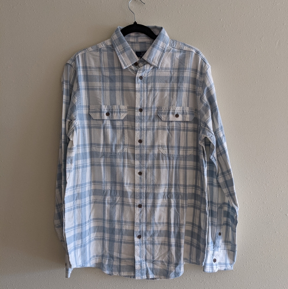 Men's baby blue flannel